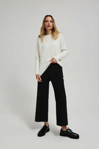 Marisse Sweater With Decorative Weave