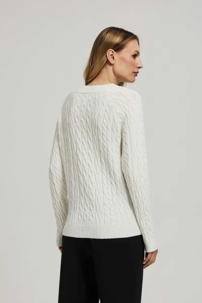 Marisse Sweater With Decorative Weave