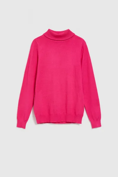 Marisse Fuchsia Turtleneck Sweater