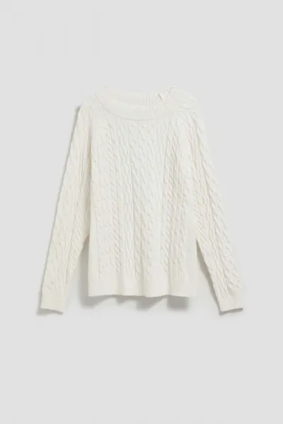 Marisse Sweater With Decorative Weave