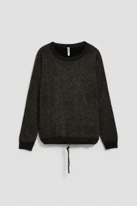 Marisse Black Metallic Thread Sweater