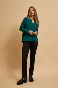 Marisse Emerald V-Neck Shirt