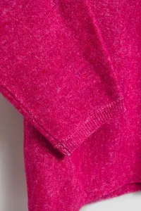 Marisse Fuchsia Sweater With 3/4 Sleeves