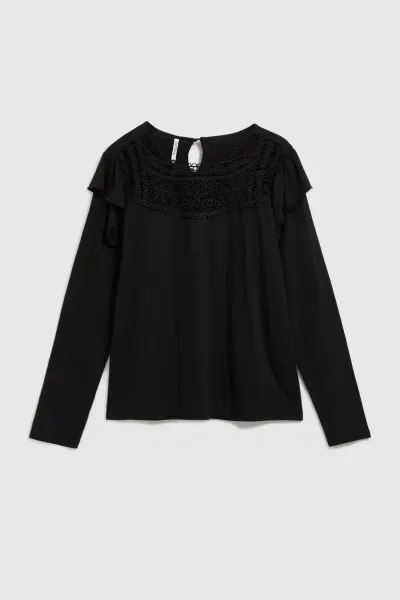 Marisse Black Lace Blouse