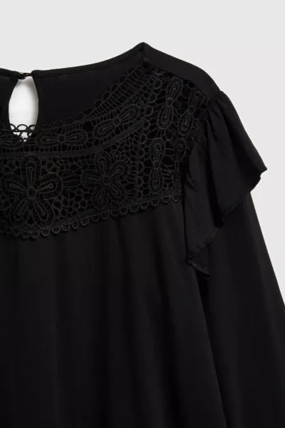 Marisse Black Lace Blouse