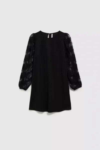 Marisse Dress With Openwork Sleeves