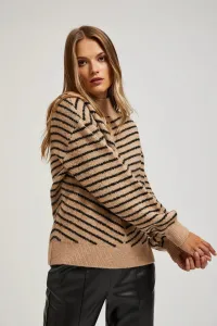 Marisse Beige And Black Striped Sweater