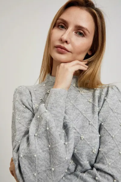 Marisse Sweater With Puffy Sleeves