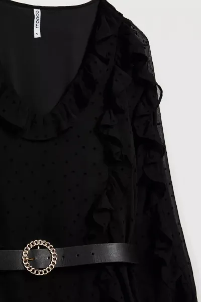 Marisse Dress With Ruffles