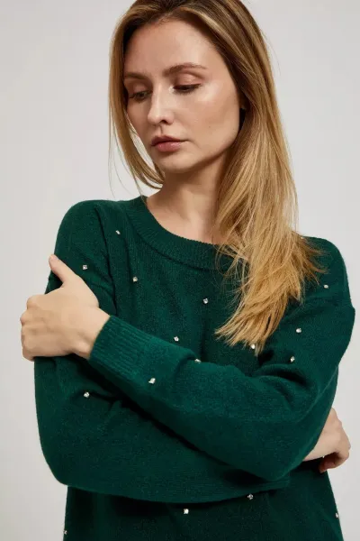 Marisse Sweater With Rhinestones