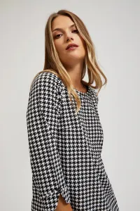 Marisse Black Houndstooth Dress