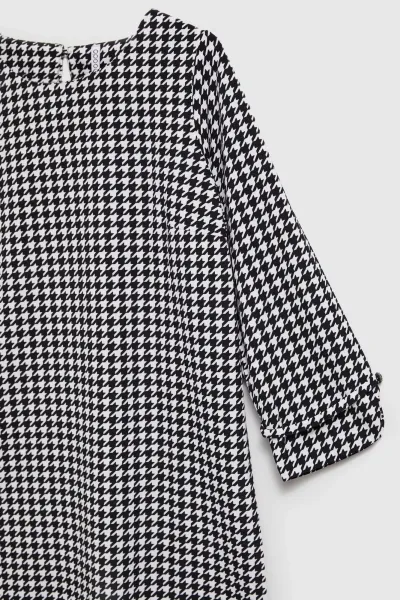 Marisse Black Houndstooth Dress