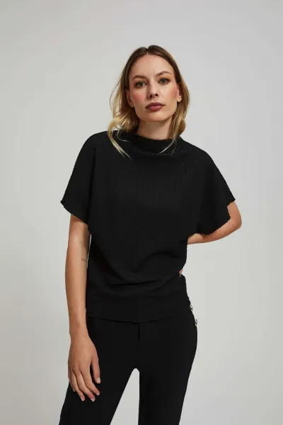 Marisse Elegant Blouse With Wide Sleeves, Black