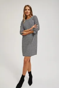 Marisse Black Houndstooth Dress