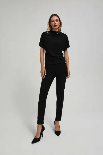 Marisse Elegant Blouse With Wide Sleeves, Black