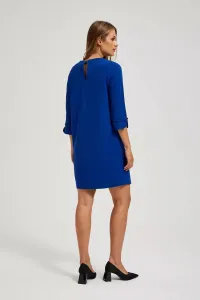 Marisse Trapeze Dress With 3/4 Sleeves, Blue