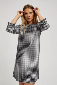 Marisse Black Houndstooth Dress