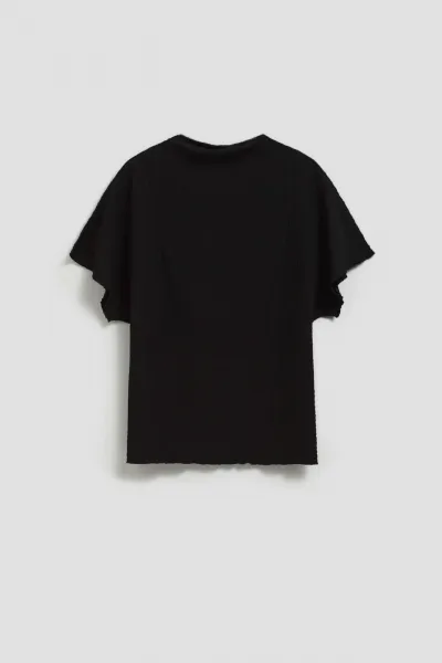 Marisse Elegant Blouse With Wide Sleeves, Black