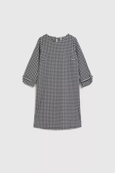 Marisse Black Houndstooth Dress