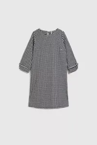 Marisse Black Houndstooth Dress