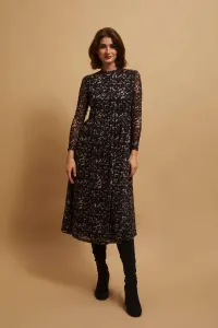 Marisse Beige Leopard Print Midi Dress