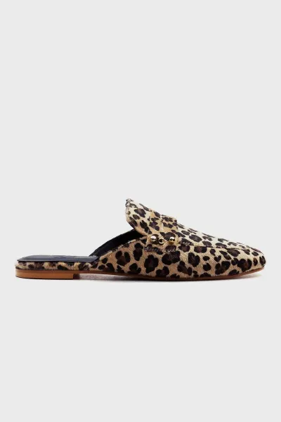 Dámske papuče s leopardím vzorom