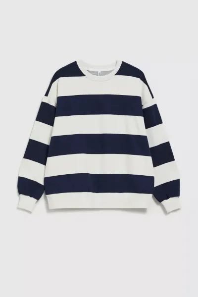 Marisse Women's Sweatshirt L-Bl-4310 Navy