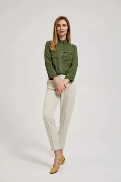 Marisse Women's Shirt L-Ko-4314 Khaki