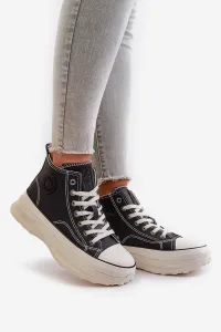 BIG STAR SHOES Zateplené Dámske Tenisky Na Platforme Eko Koža Big Star