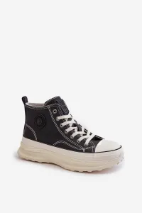 BIG STAR SHOES Zateplené Dámske Tenisky Na Platforme Eko Koža Big Star