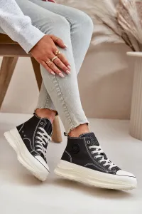 BIG STAR SHOES Zateplené Dámske Tenisky Na Platforme Eko Koža Big Star