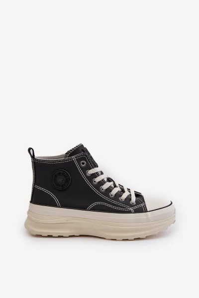 BIG STAR SHOES Zateplené Dámske Tenisky Na Platforme Eko Koža Big Star