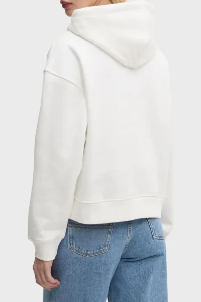 Biela mikina s kapucňou Tommy Jeans