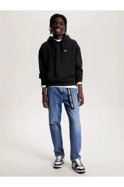 Čierna mikina Tommy Hilfiger s kapucňou