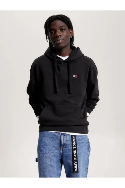 Čierna mikina Tommy Hilfiger s kapucňou