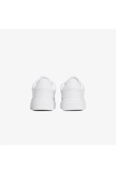 Tommy Hilfiger Men's Brand Logo Leather Top Rubber Outsole White Sneakers Suitable for Casual Use
