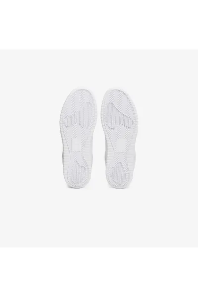 Tommy Hilfiger Men's Brand Logo Leather Top Rubber Outsole White Sneakers Suitable for Casual Use