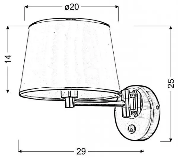 Nástenná lampa Ibis saténová 1x40W E14 grafitové tienidlo