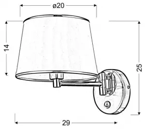 Nástenná lampa Ibis saténová 1x40W E14 grafitové tienidlo
