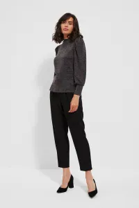 Melang sweatshirt with puff sleeves - graphite