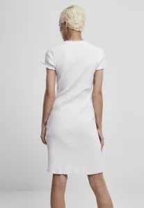 Women's T-shirt with ribbing white
