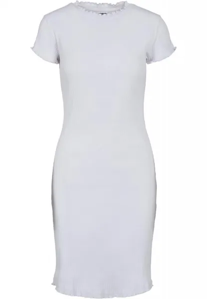 Women's T-shirt with ribbing white