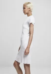 Women's T-shirt with ribbing white
