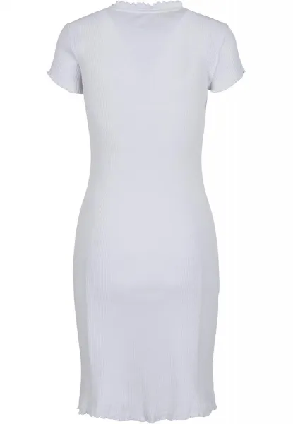 Women's T-shirt with ribbing white