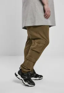 Summer olive terry trousers with double pockets