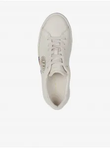 Krémové dámske kožené tenisky Tommy Hilfiger