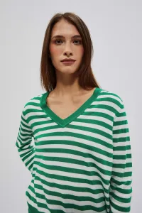 WOMEN'S SWEATER L-SW-4004 OFF WHITE_GREEN