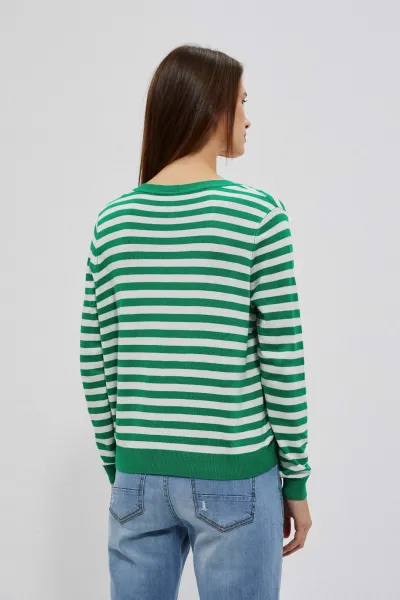 WOMEN'S SWEATER L-SW-4004 OFF WHITE_GREEN