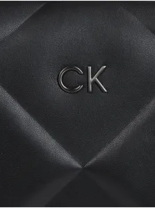 Black Women's Patterned Calvin Klein Re-Lock Quilt Tote Handbag - Women