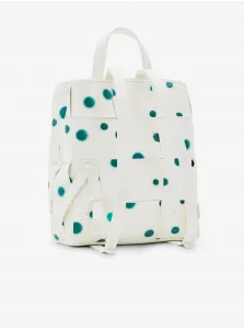 Zeleno-biely dámsky vzorovaný batoh Desigual New Splatter Sumy Mini